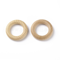 Verbindungsringe aus Buchenholz, runden Ring, Makramee-Holzringe, Weizen, 49x10 mm, Innendurchmesser: 29 mm