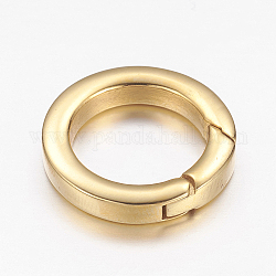 304 acero inoxidable anillos de la puerta de primavera, o anillos, anillo, dorado, 21x4mm, diámetro interior: 14 mm
