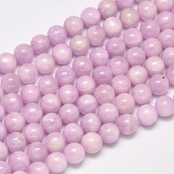 Runde Klasse ein natürlicher Kunzit Perlenstränge, Spodumenperlen, 8 mm, Bohrung: 1 mm, ca. 50 Stk. / Strang, 15.5 Zoll