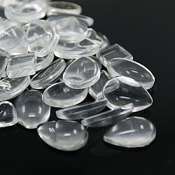 Transparent Glass Cabochons, Mixed Shapes, Mixed Style, Clear, 6~21.5x6~24x2.5~5mm