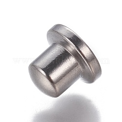 201 Stainless Steel Findings, Stainless Steel Color, 6.5x7.5mm