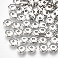 Séparateur perles en plastique CCB, rondelle, platine, 5.5x1.5mm, Trou: 1.5mm