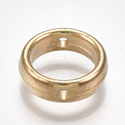 Marcos de cuentas de plástico ccb, anillo, la luz de oro, 12x4mm, agujero: 1.6 mm