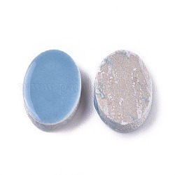 Cabuchones de porcelana, oval, el cielo azul, 12.5x18x5mm, 60 unidades / bolsa