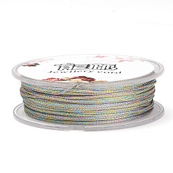 Polyester Metallic Thread, Colorful, 1mm, about 32.8 yards(30m)/roll