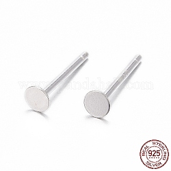 925 Sterling Silber Ohrstecker Zubehör, Ohrringpfosten mit 925 Stempel, Silber, 11.5 mm, Fach: 3 mm, Stift: 0.8 mm