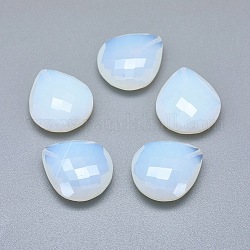 Perlas opalite, medio-perforado, lágrima, facetados, 18x16x7mm, agujero: 1 mm