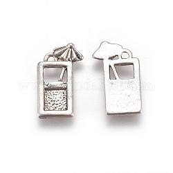 20PCS Antique Silver Cup Tibetan Style Alloy Pendants, Lead Free & Cadmium Free, Size: about 19mm long, 11mm wide, 2mm thick, hole: 1mm