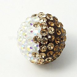 Perles de cristal autrichien, avec de la résine à l'intérieur, ronde, 225 _smoky quartz, 8mm, Trou: 1mm