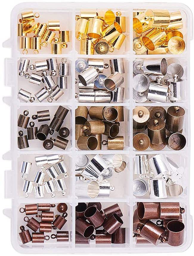 Shop PandaHall 1 Box Brass Cord Ends Mixed Color Cord Terminators Metal