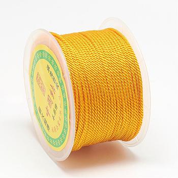 Hilos de nylon, cuerdas de milán / cuerdas retorcidas, oro, 1.5~2mm, alrededor de 54.68 yarda (50 m) / rollo