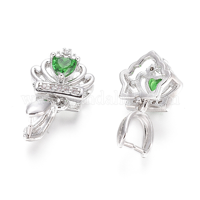 Латунь микро проложить кубический цирконий ZIRC-L093-10P-1