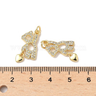 Латунные микро проложить кубического циркония подвески KK-Q068-47G-1