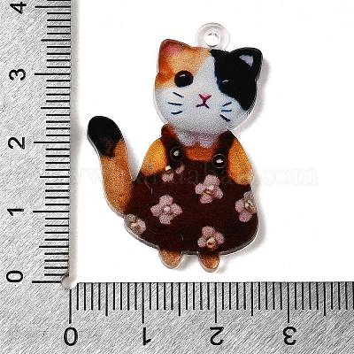 Прозрачные акриловые подвески с принтом&nbsp;OACR-E043-06A-1