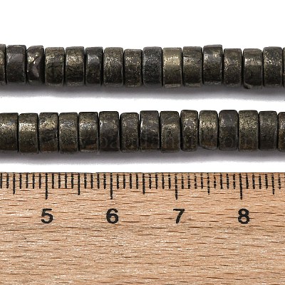 Природного пирита бисер нитей&nbsp;G-L624-I13-3x6mm-1