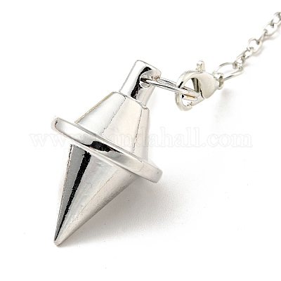 Маятники для биолокации с заостренными цепями из латуни HJEW-D004-04P-1