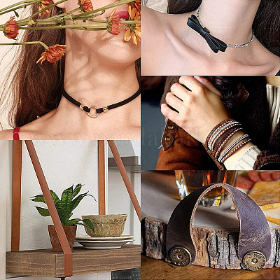 Wholesale GORGECRAFT 11Yds 3mm Flat Genuine Leather Cord String Leather  Shoelace Boot Lace Strips Cowhide Braiding String Roll for Jewelry Making  DIY Craft Braided Bracelets Belts Keychains(Coconut Brown) 