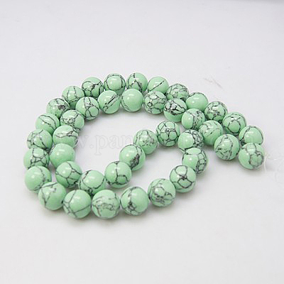 Chapelets de perles en turquoise synthétique&nbsp;X-TURQ-H038-8mm-XXS19-1