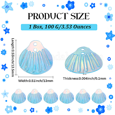 100 г ПВХ блестки/бусины с пайетками&nbsp;KY-CY0001-06A-1