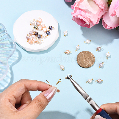 30 шт. 5 цвета натурального культивированного пресноводного жемчуга&nbsp;PALLOY-YW00092-1