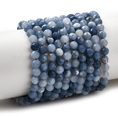 Натуральные синие опаловые бусы&nbsp;G-P603-C-4mm-04-1