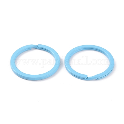 Окрашенные аэрозольной краской железные застежки для ключей IFIN-WH0063-13C-1