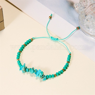 Bracelets ajustables en turquoise synthétique&nbsp;VY0463-7-1
