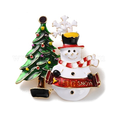 Эмалированные булавки на рождественскую тематику JEWB-F034-01C-1