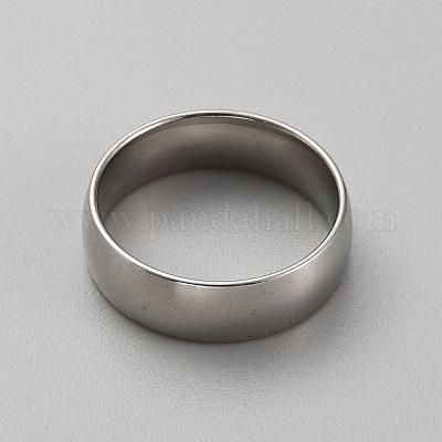 Простое кольцо из нержавеющей стали 201 для женщин RJEW-WH0015-01B-1