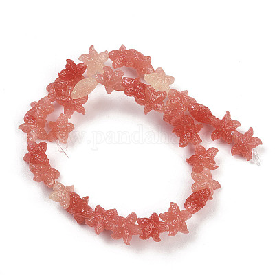 Нити резных бусин синтетического коралла&nbsp;SHEL-K007-18A-1