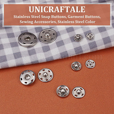 Wholesale UNICRAFTALE 75 Sets 5 Style 202 Stainless Steel Sew-On Snap  Buttons Metal Clothing Snaps Sewing Snaps Sewing Buttons for Sewing Clothing  Coats Dress Sweater Crafts DIY Jewelry 
