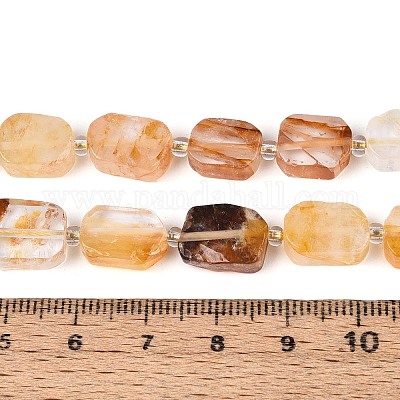 Натуральный желтый гематоидный кварц/золотые целебные кварцевые бусины нити&nbsp;G-T138-26A-03-1