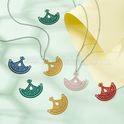 30 шт. филигранные соединительные звенья из нержавеющей стали 201 двух цветов&nbsp;STAS-DC0008-48-1