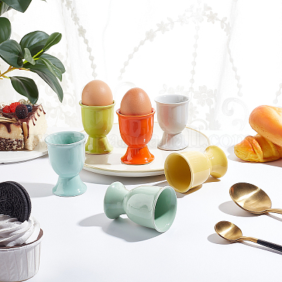 Shop OLYCRAFT Set of 6 Ceramic Egg Cup Colorful Ceramic Egg Holder