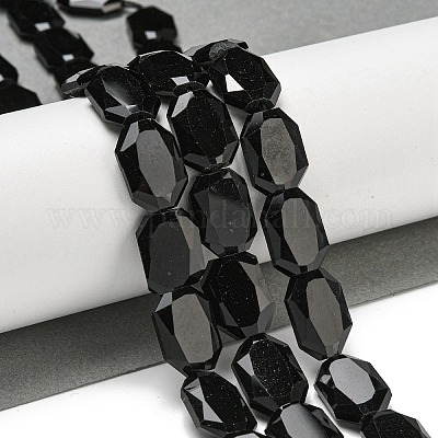 Natürlichen Obsidian Perlen Stränge&nbsp;G-P544-B03-01-1
