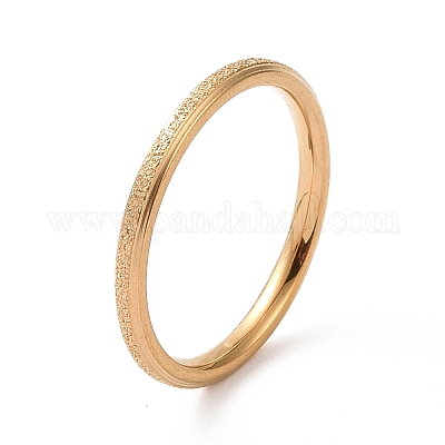 201 bague simple et fine en acier inoxydable textur e pour femme