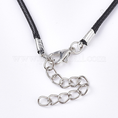 Gewachsene Schnur Halskettenherstellung mit  Zubehör aus Eisen&nbsp;X-NJEW-R229-2.0mm-02-1