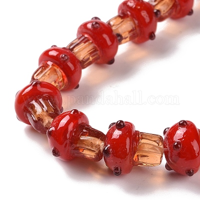 Wholesale Mushroom Handmade Lampwork Beads Strands 