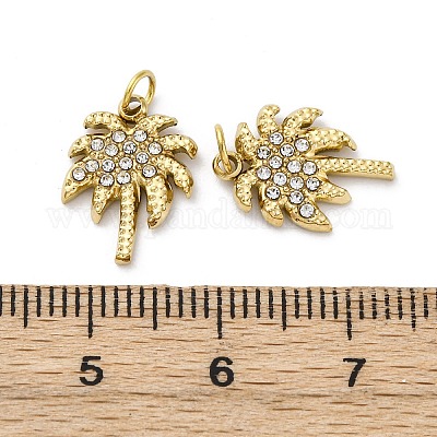 Подвески из нержавеющей стали 304 с кристаллами и стразами STAS-E550-10G-1