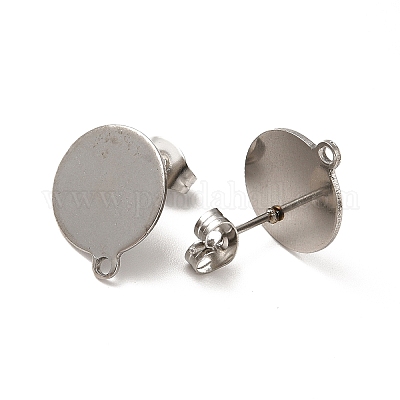 Фурнитура для сережек-гвоздиков из нержавеющей стали 201 STAS-D244-28P-B-1