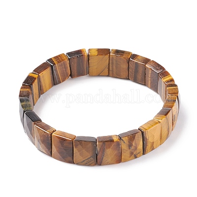 Bracelets extensibles en œil de tigre naturels&nbsp;BJEW-F406-B07-1