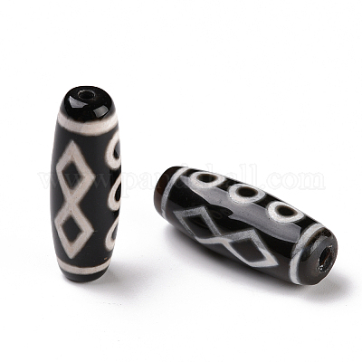 Тибетского стиля бусы дзи X-TDZI-E004-22-1