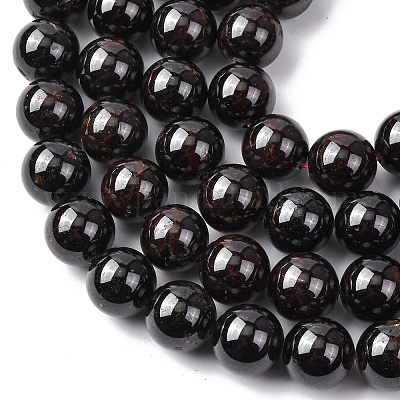 Гранат природный бисер нитей&nbsp;G-H343-D11-12mm-1