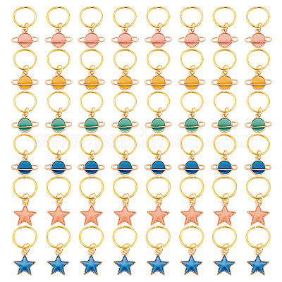 24 шт сплав эмали и железа плетение подвески для волос украшения зажимы&nbsp;PALLOY-AB00050-1