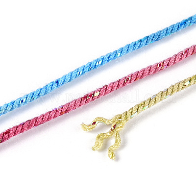 27 м сегментно окрашенные круглые полиэфирные витые шнуры&nbsp;OCOR-N009-02A-07-1