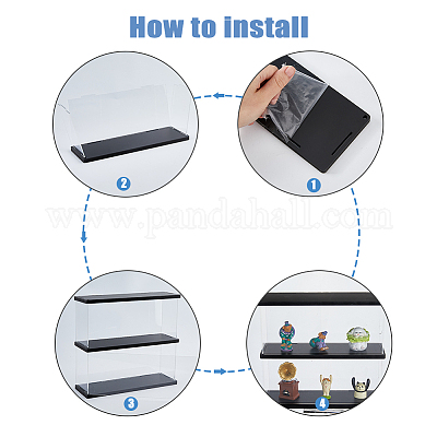 2-ярусные сборные акриловые витрины&nbsp;AJEW-WH0479-93-1