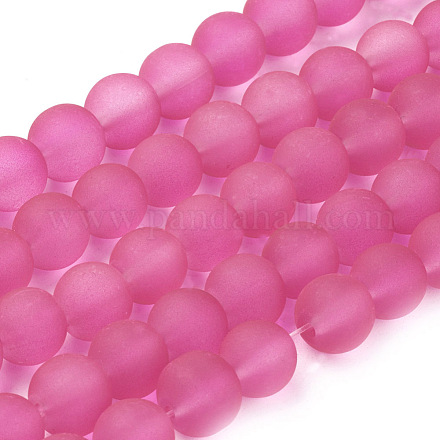 Chapelets de perles en verre transparent X-GLAA-S031-8mm-35-1