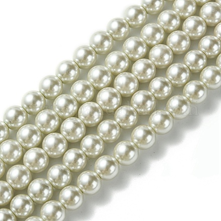 Brins de perles de verre écologiques HY-A008-8mm-RB007-1