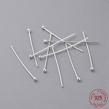 Sterling Silber Kugelkopf Pins X-STER-A028-2-1