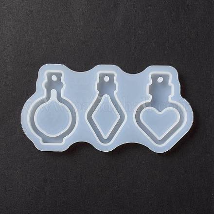 Moldes de silicona para colgantes de botellas redondas X-DIY-E036-13-1